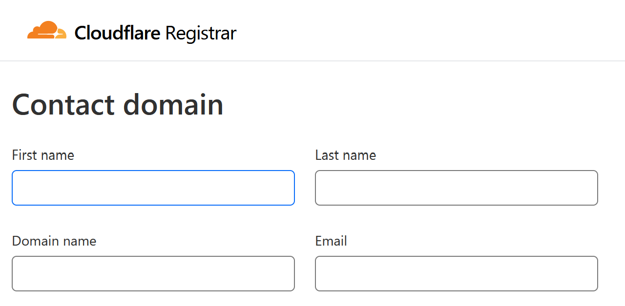 Cloudflareのドメイン問い合わせフォーム
